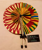 Red Kente Print Fan