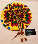 Purple Kente Print Fan