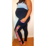 Afro Pink Maternity Leggings (Medium)