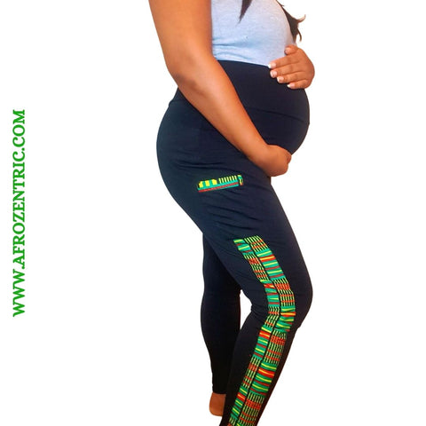 Kente Maternity Leggings (Small)