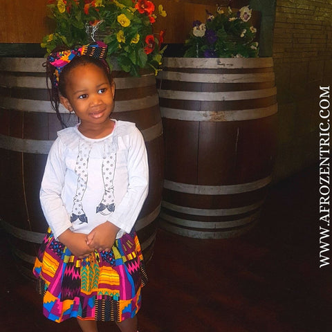 Ashanti Skirt and Head Bow Children's Sets
