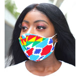 Blue Kente Mask (Medium)