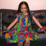 Royal Blue Ankara Children's Dress