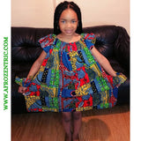 Royal Blue Ankara Children's Dress
