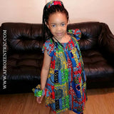 Royal Blue Ankara Children's Dress