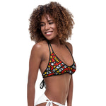 Fire Red Reversible  Bikini Top