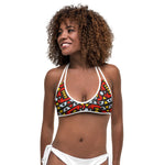 Fire Red Reversible  Bikini Top