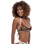 Fire Red Reversible  Bikini Top