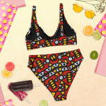 Hot Red High-Waisted Bikini