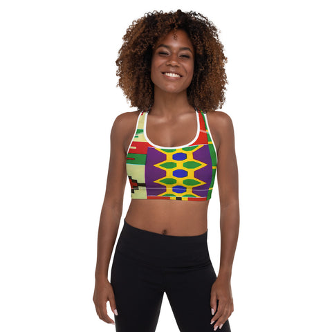 Kente Padded Sports Bra